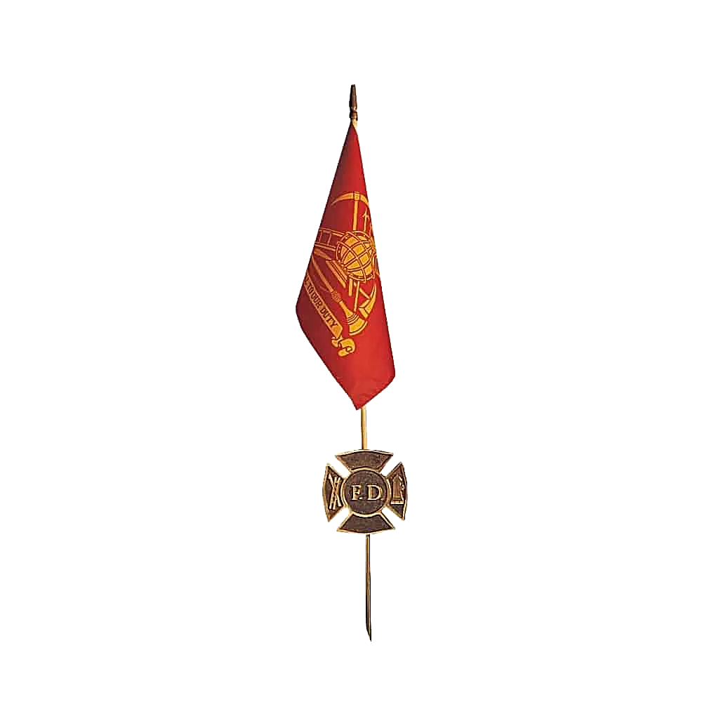 Fireman Loyalty Flag - Mounted 23 12x18 IN Fireman Loyalty Flag Mounted