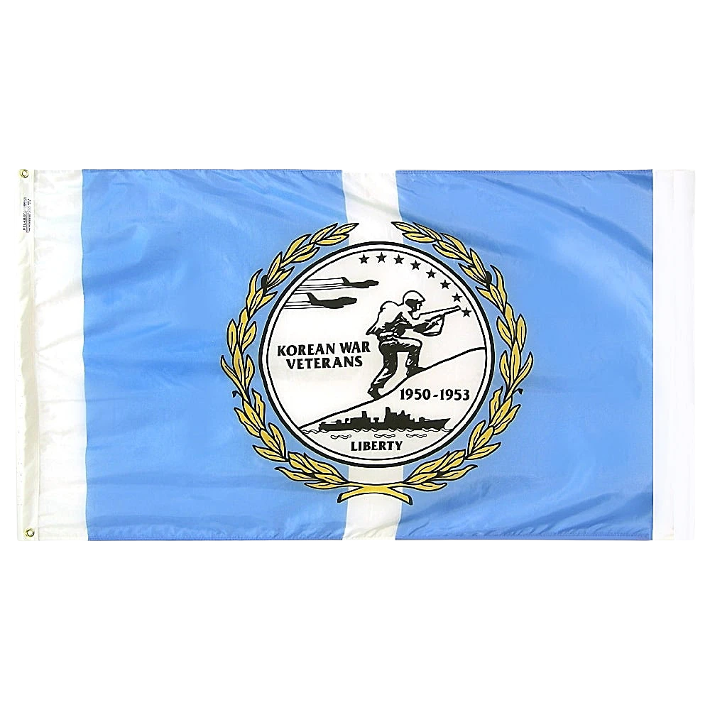 Korean War Vets Flag - Grommets 40 Korean War Vets Flag Grommets Finish