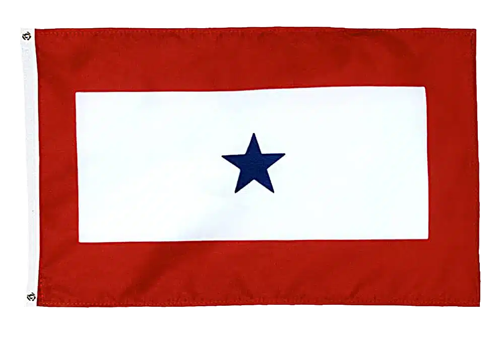 Blue Star Service Flag - Grommets 39 Blue Star Service Flag Grommets Finish
