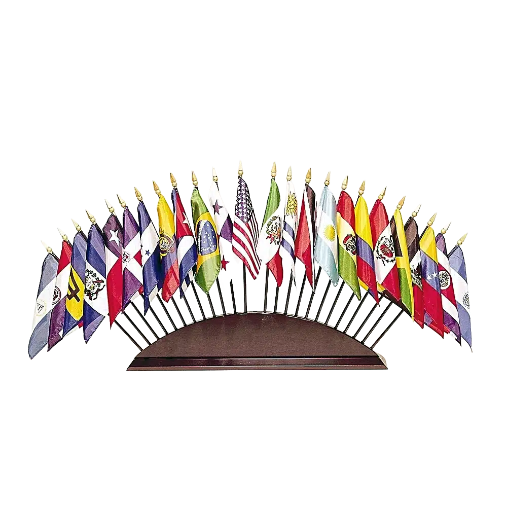 35 Organization of American States Member Flag Set - Mounted 1 35 Organization of American States Member 4x6 IN Flag Set Mounted