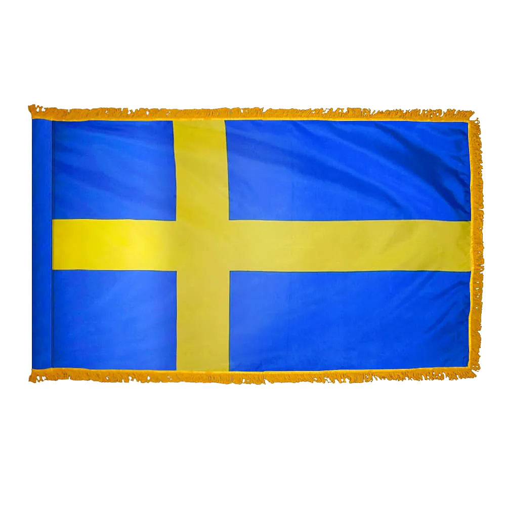 Sweden Flag - Fringe 33 Sweden Flag Fringe Finish