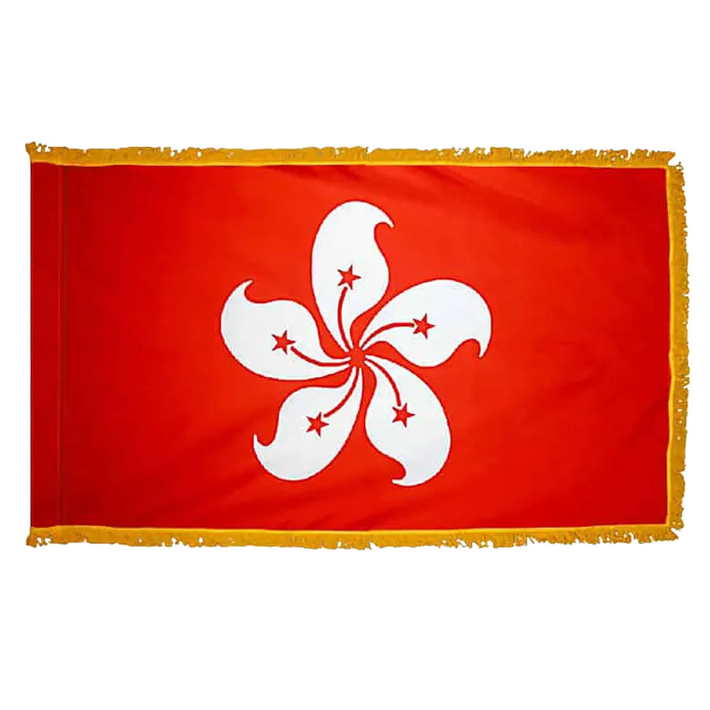 Xianggang (Hong Kong) Flag - Fringe 31 Xianggang Hong Kong Flag Fringe Finish