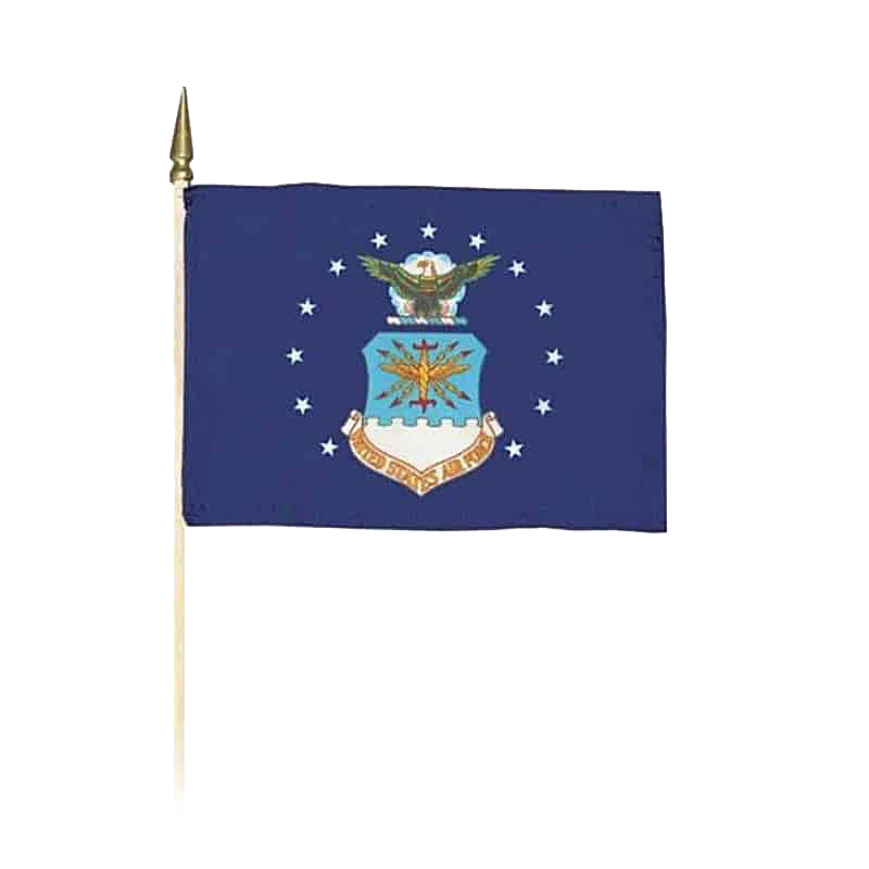 U.S. Air Force Stick Flag 2 12x18 United States Air Force Stick Flag Finish