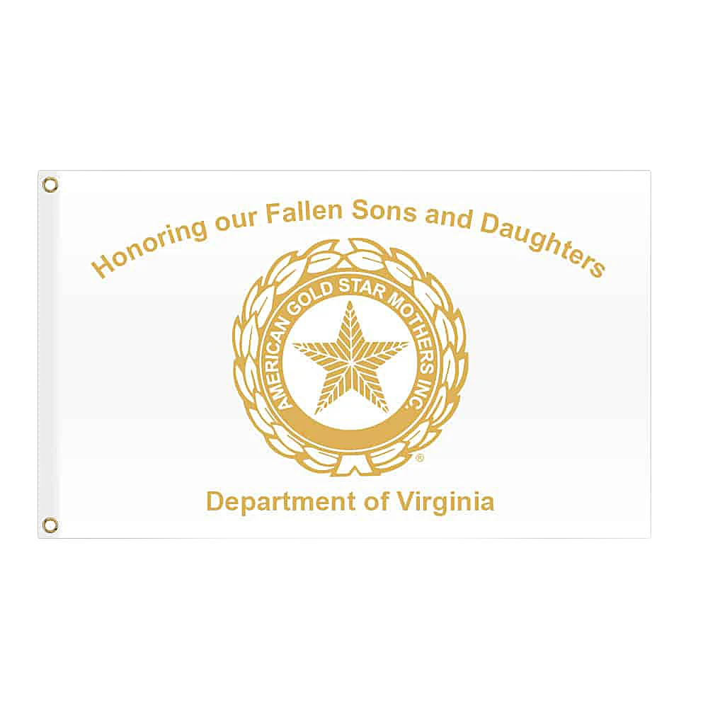 Customizable Gold Star Mothers Flag - Grommets 1 Customizable Gold Star Mothers Flag Grommets Finish