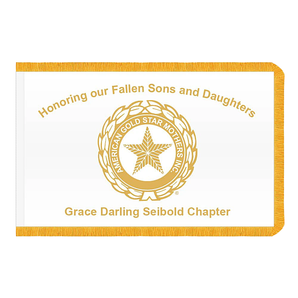 Customizable Gold Star Mothers Flag - Fringe 1 Customizable Gold Star Mothers Flag Fringe Finish