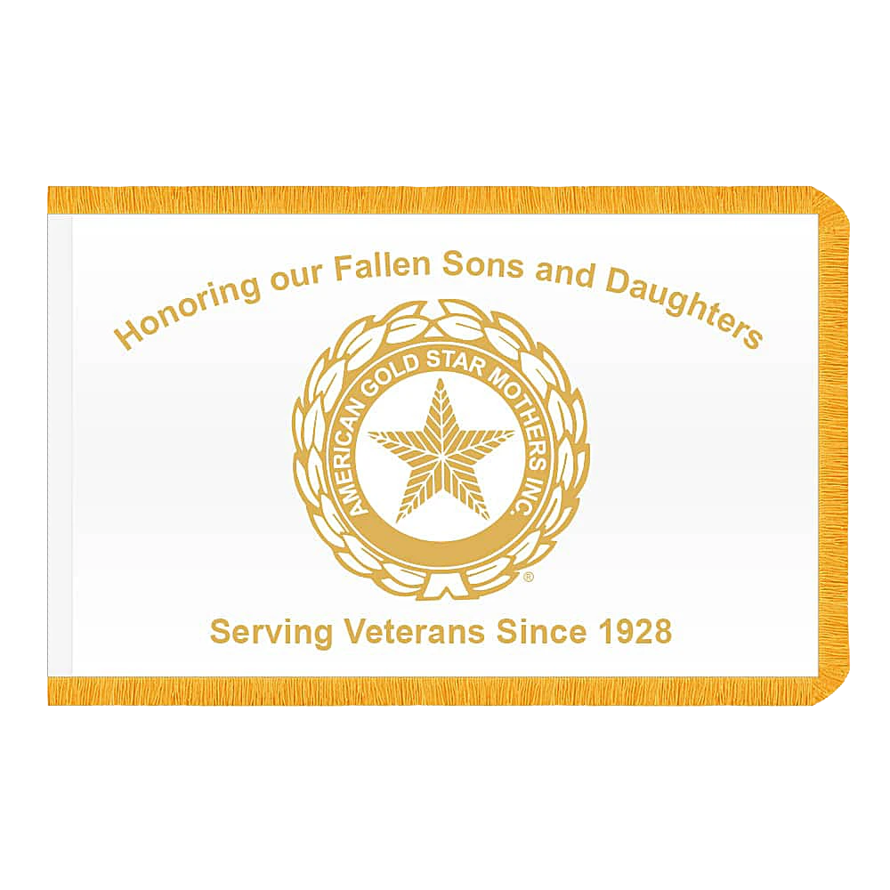 American Gold Star Mothers Flag - Fringe 1 American Gold Star Mothers Flag Fringe Finish