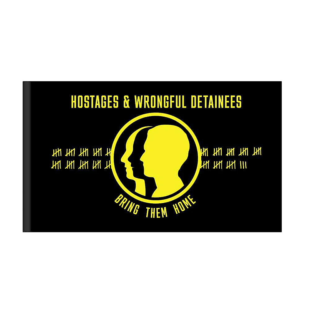 Hostages and Wrongful Detainees Flag - Pole Hem 44 Hostages and Wrongful Detainees Flag Pole Hem Finish