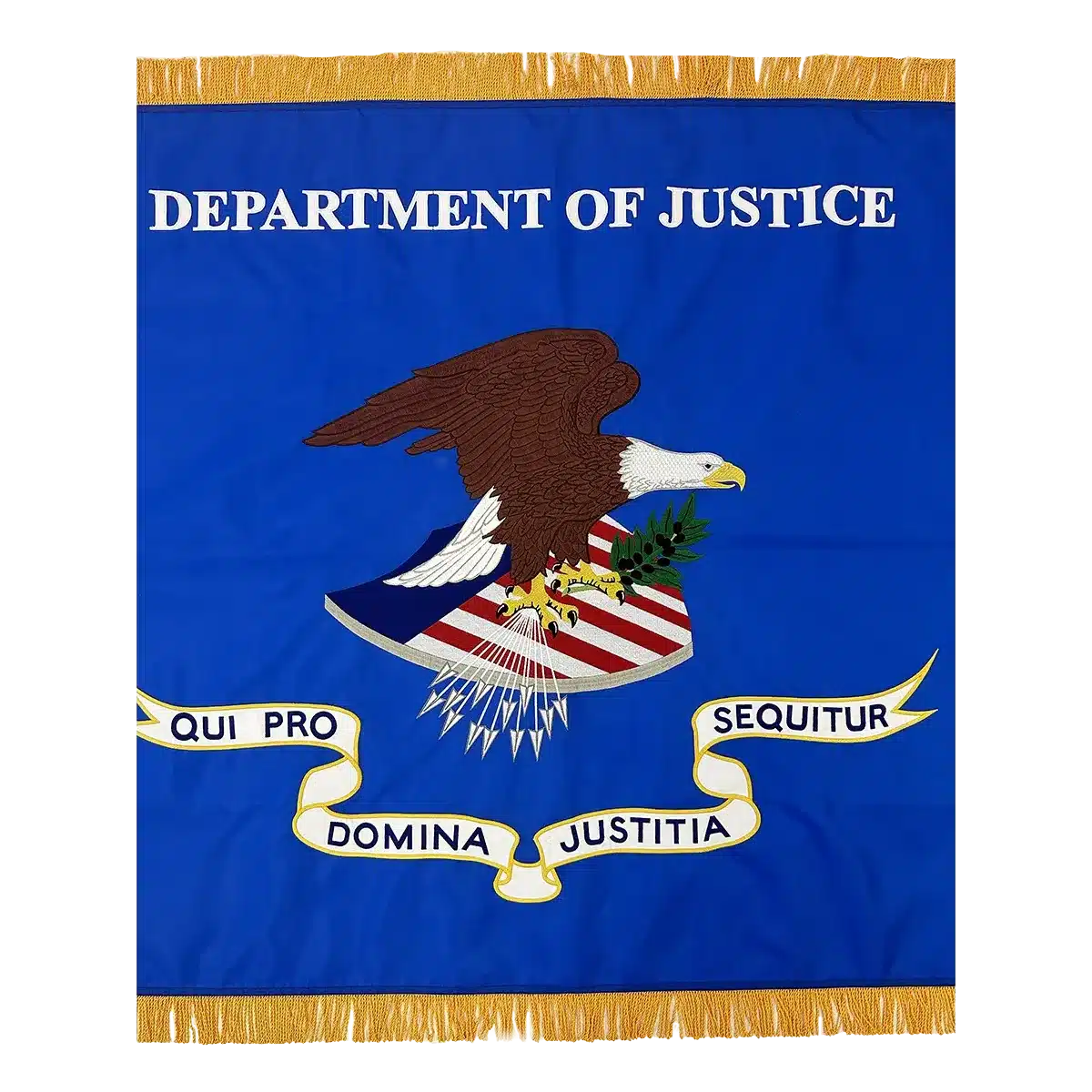 U.S. Department of Justice (DOJ) - Pole Hem Flag 2 U.S. Department of Justice (DOJ) Pole Hem Flag, view 2