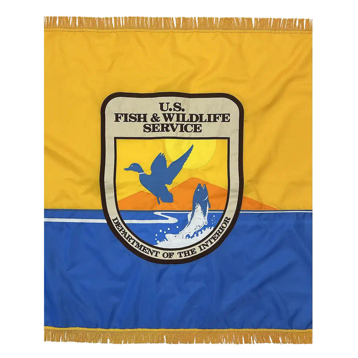 U.S. Fish and Wildlife Service (FWS) - Sewn Flag 2 U.S. Fish and Wildlife Service (FWS) - Sewn Flag Close Up