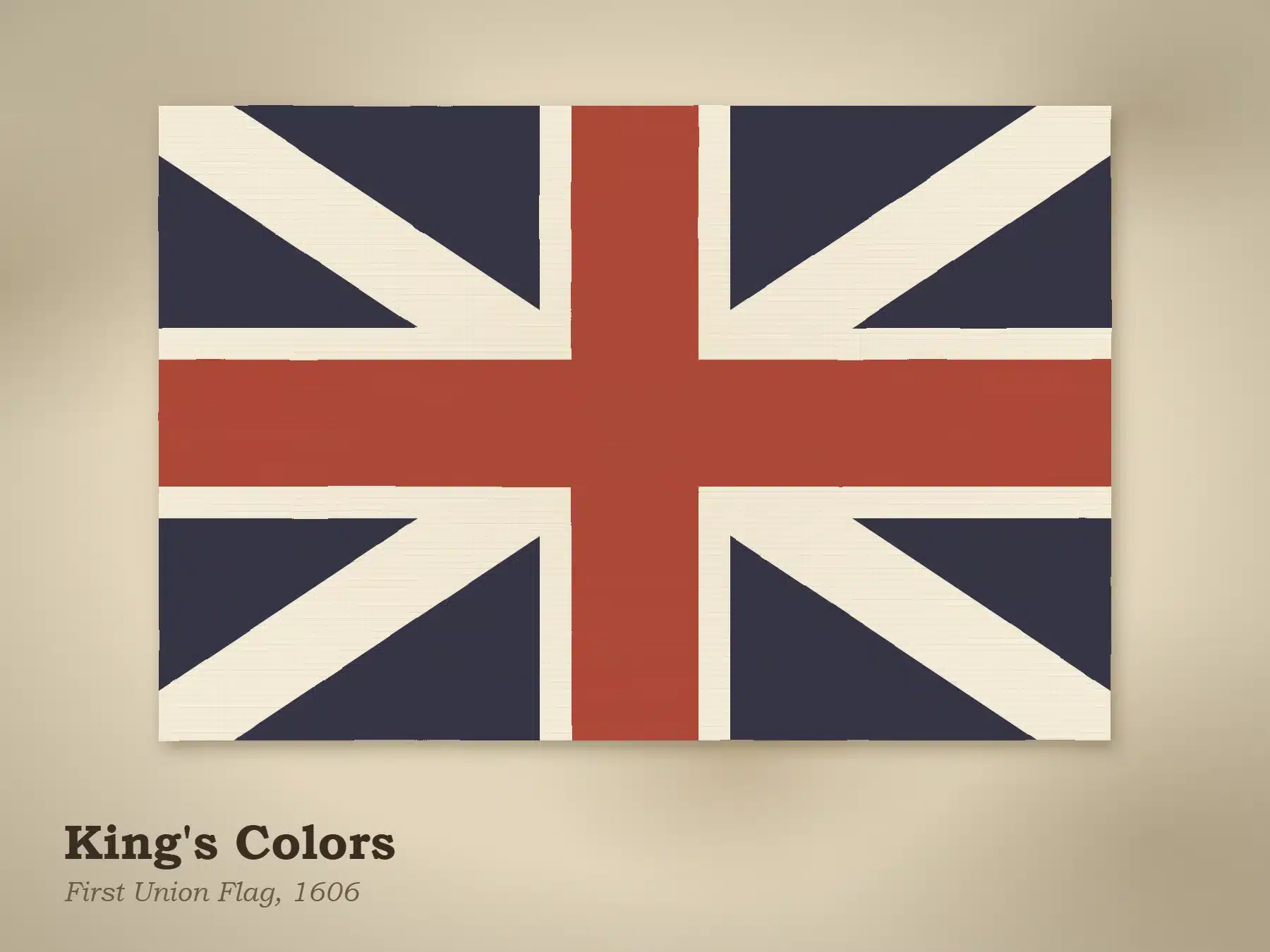10 Historical Flags of the United States 3 Illustration of the King's Colors, the 1606 Union Flag combining the crosses of St. George and St. Andrew