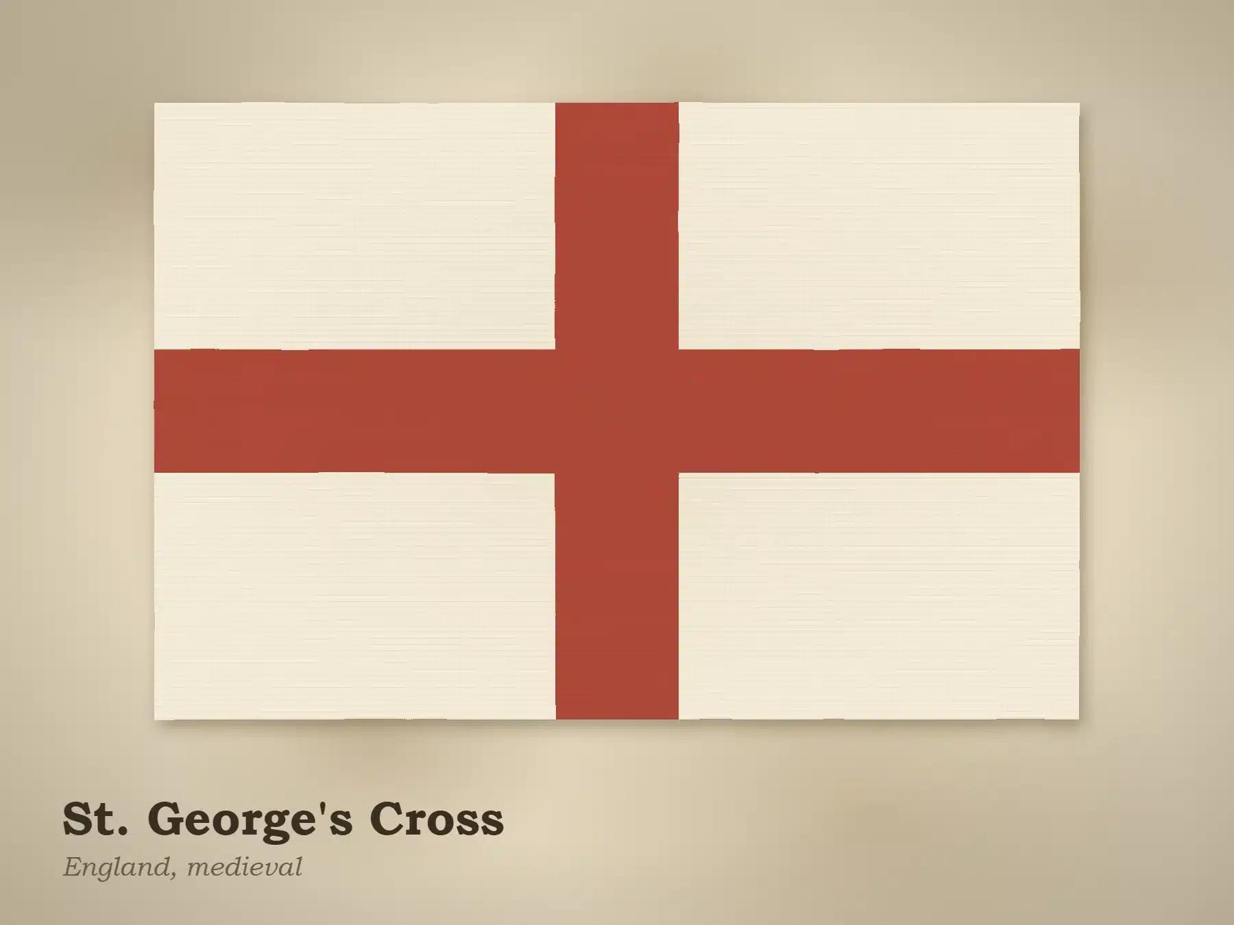 10 Historical Flags of the United States 2 Illustration of the St. George's Cross flag, a red cross on a white field