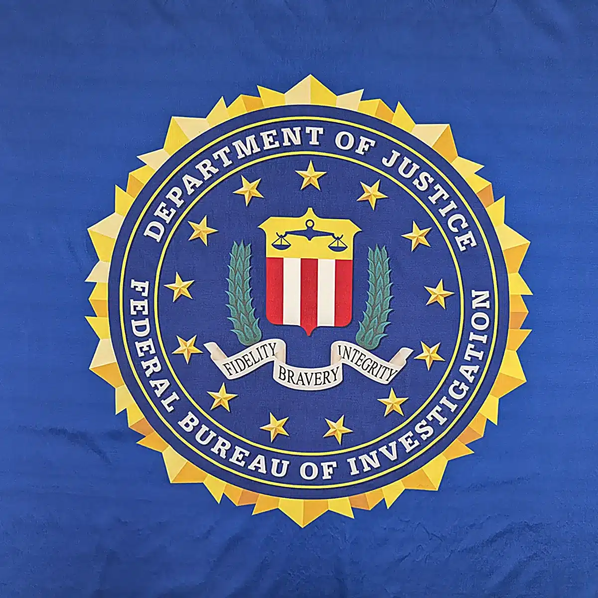 Federal Bureau of Investigation (FBI) - Printed Flag 2 Federal Bureau of Investigation (FBI) - Printed Flag Close Up