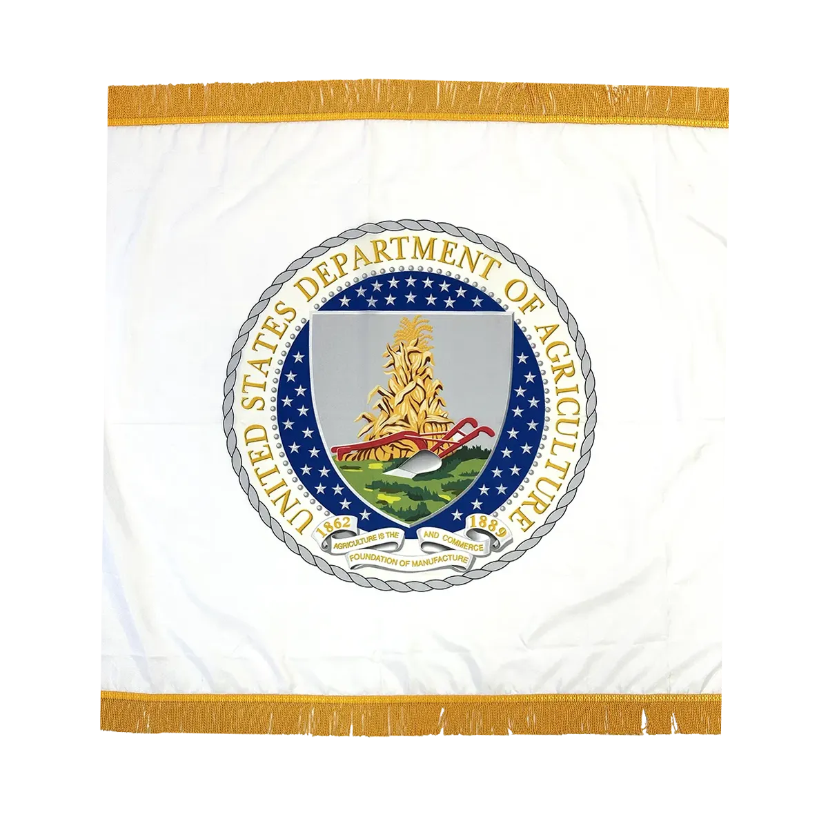U.S. Department of Agriculture (USDA) - Sewn Flag 2 U.S. Department of Agriculture (USDA) - Sewn Flag Close Up