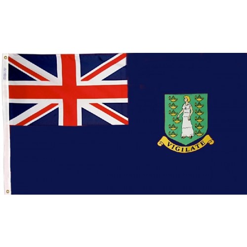 2x3 Foot Nylon British Virgin Islands Blue