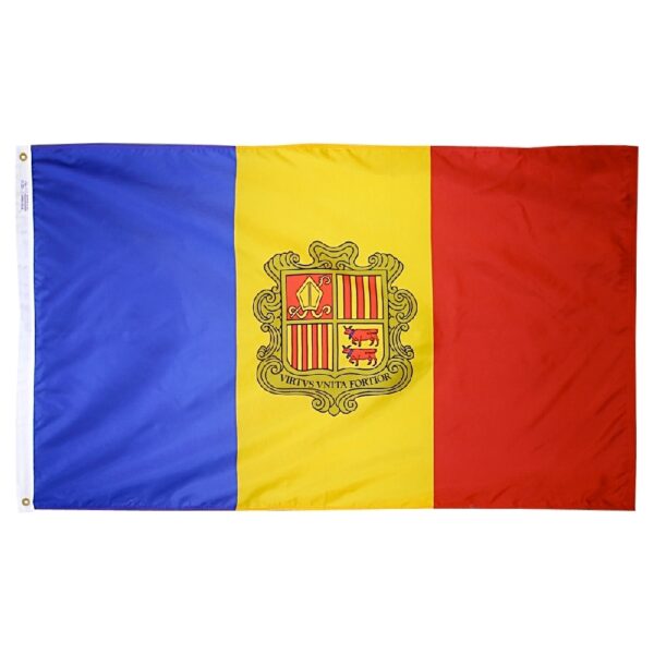 3x5 Foot Nylon Andorra Government Flag