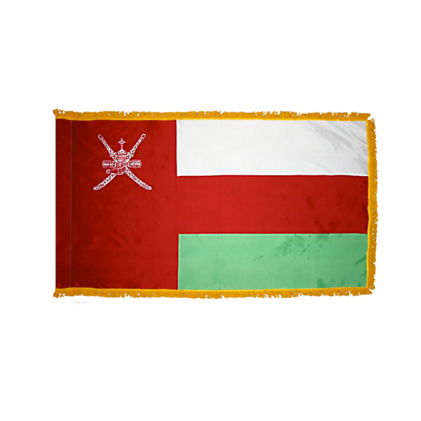 3x5 Foot Pole Hem Nylon Oman Flag With Fringe