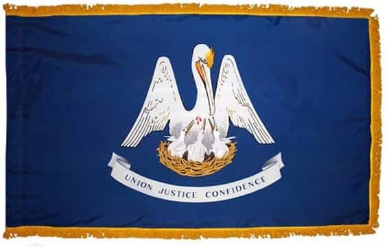 Louisiana Flag - Fringe 2 Louisiana Flag Fringe Finish