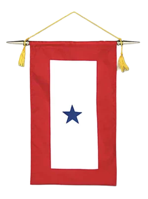 Blue Star Service Flag Pole Hem Finish