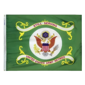 Army Retired Flag Grommets Finish