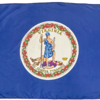 Virginia Flag - White Fringe