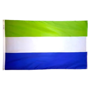 Nylon Sierra Leone Flag Grommets Finish