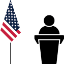 Flag Etiquette Speaker's Platform