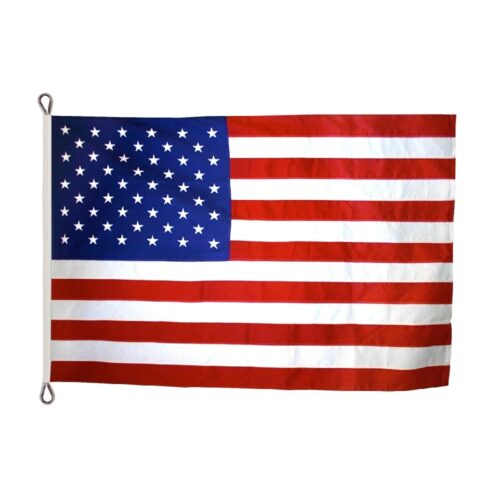 Nylon American Flag Roped Heading