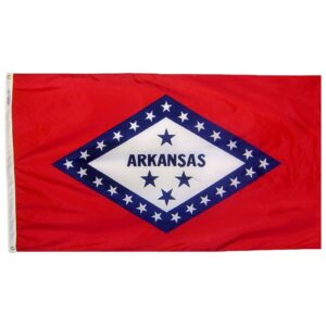 Arkansas Flag Grommets Finish