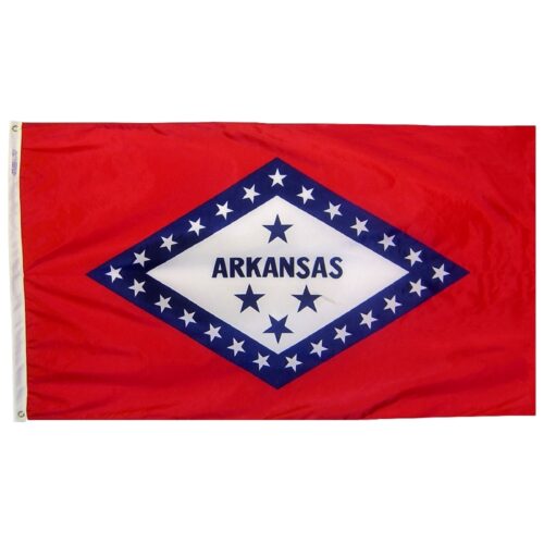Arkansas Flag Grommets Finish