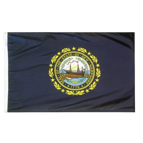 New Hampshire Flag Grommets Finish