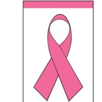 Pink Ribbon Banner - Grommets