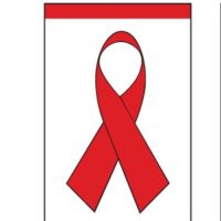 Red Ribbon Banner - Grommets