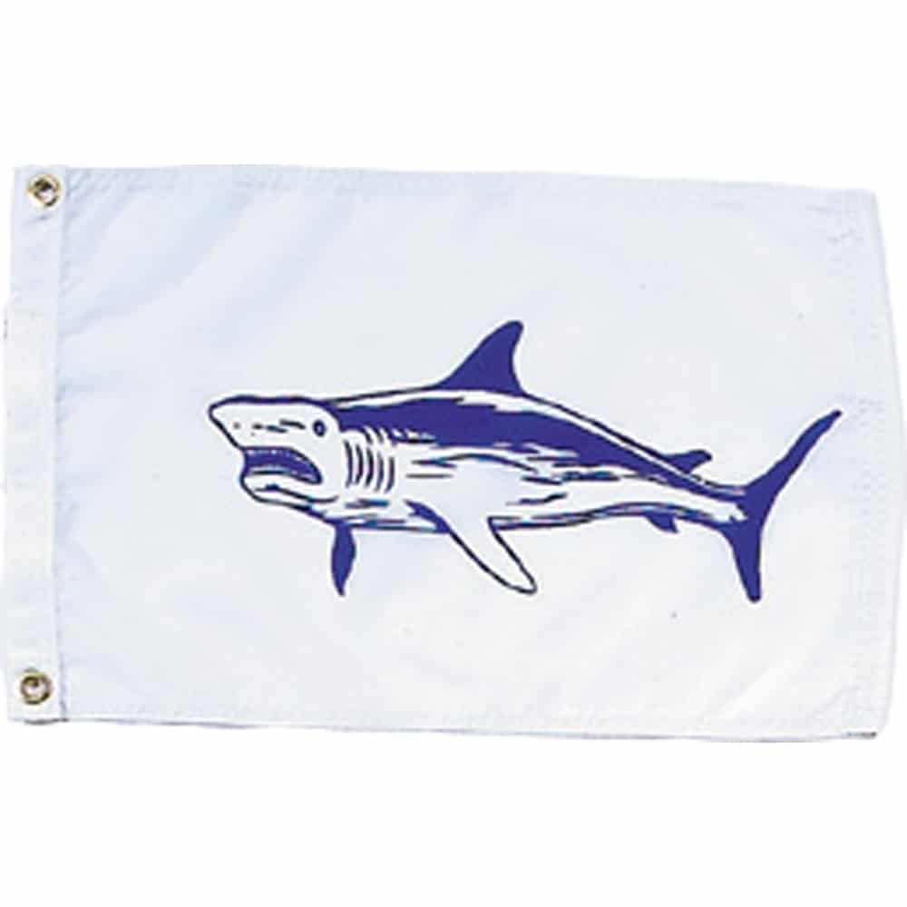 Shark Flag - Grommets 2 Shark Flag Grommets Finish