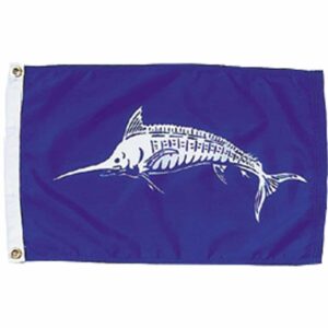White Marlin Flag Grommets Finish