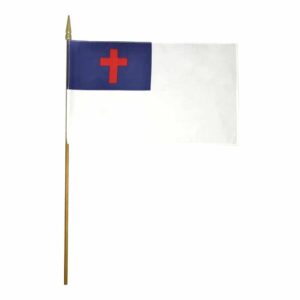 Polycotton Christian Flag Mounted Finish