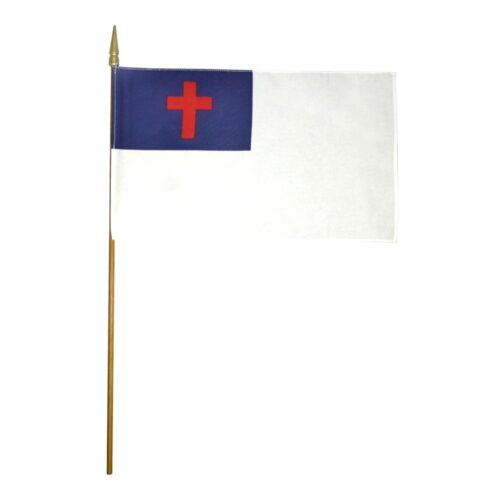 Polycotton Christian Flag Mounted Finish