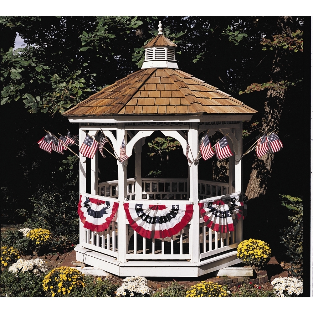 Polycotton Pleated Full Fan with Stars Style 282 - Grommets 3 18x36 Inch Pff 282 Polyester/cotton Fan