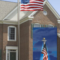 Aluminum Anthem Flagpole and Solar Light
