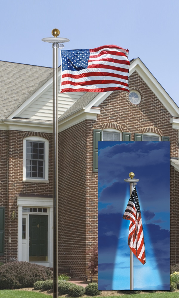 Aluminum Anthem Flagpole and Solar Light 2 Aluminum Anthem Flagpole and Solar Light set with 20 ft. pole and 3x5 nylon flag