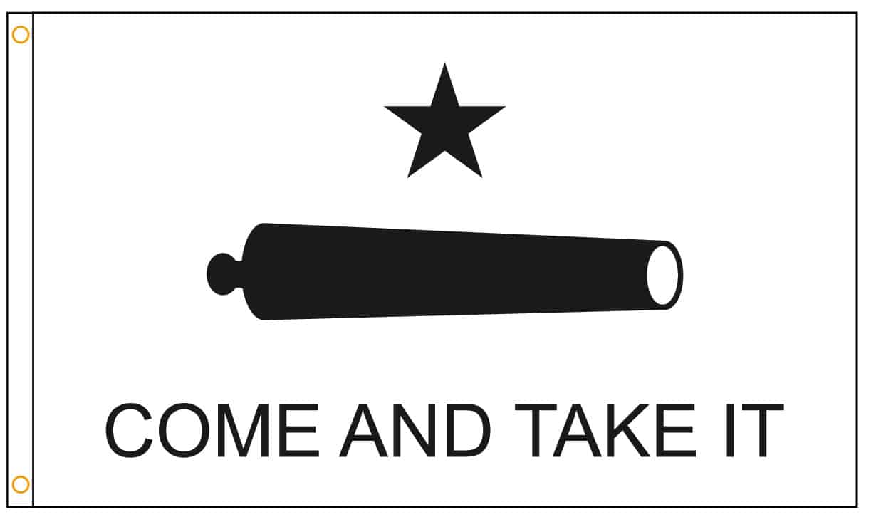 Gonzales Come and Take It Flag - Grommets 2 Gonzales Come and Take It Flag Grommets Finish