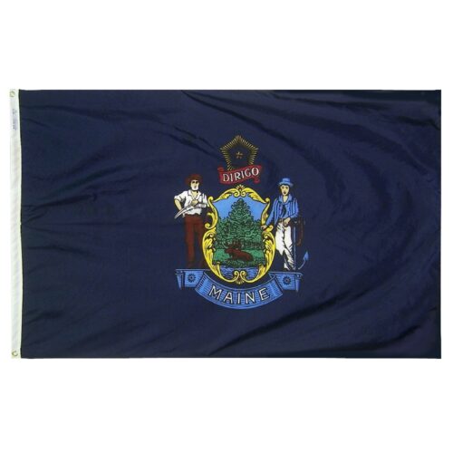 Maine Flag Grommets Finish
