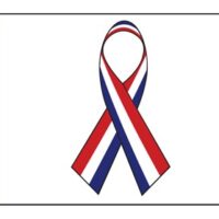 Red, White, Blue Ribbon Flag - Grommets