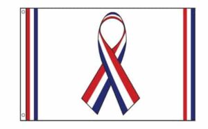 Red White Blue Ribbon Flag Grommets Finish