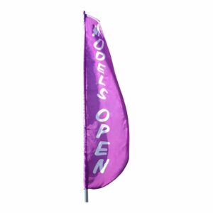 Models Open Feather Flag