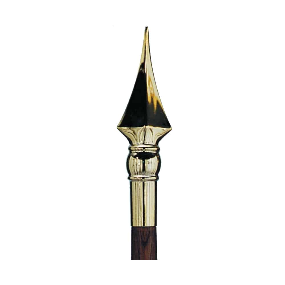Plated Fancy Spear - Brass 2 Plated Fancy Spear Brass