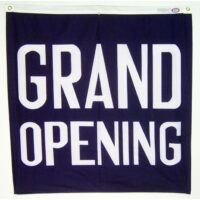 Cotton Sheeting Grand Opening Flag - Grommets