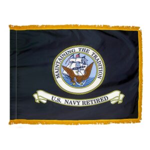 Nylon US Navy Retired Flag Fringe