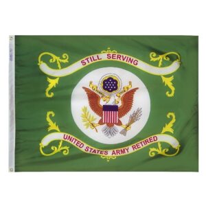 Army Retired Flag Grommets Finish