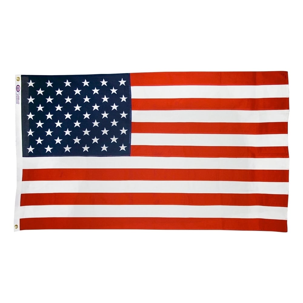 Cotton Sheeting American Flag - Grommets 2 Cotton Sheeting American Flag Grommets Finish