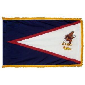 American Samoa Flag Fringe Finish